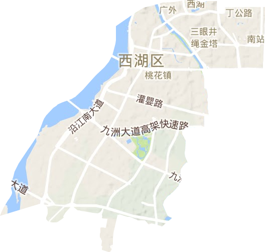 西湖区地形地图