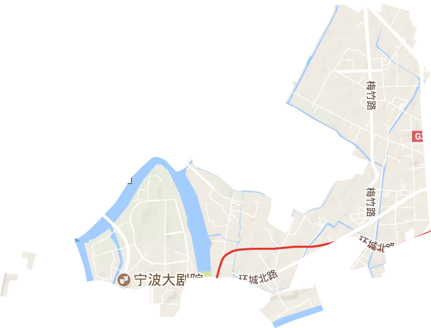 甬江街道地形地图