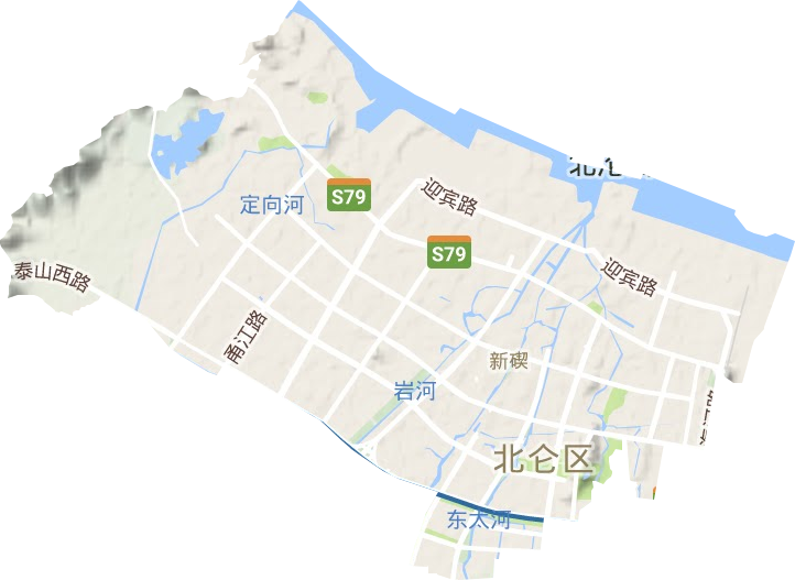 新碶街道地形地图