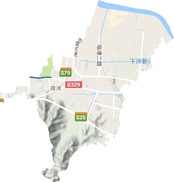 霞浦街道地形地图