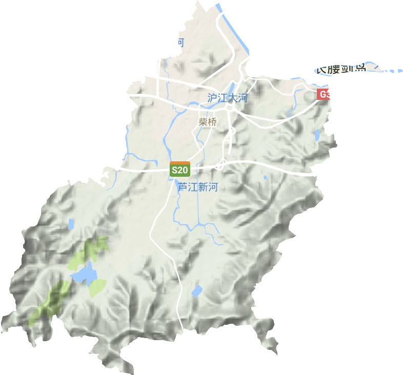 柴桥街道地形地图