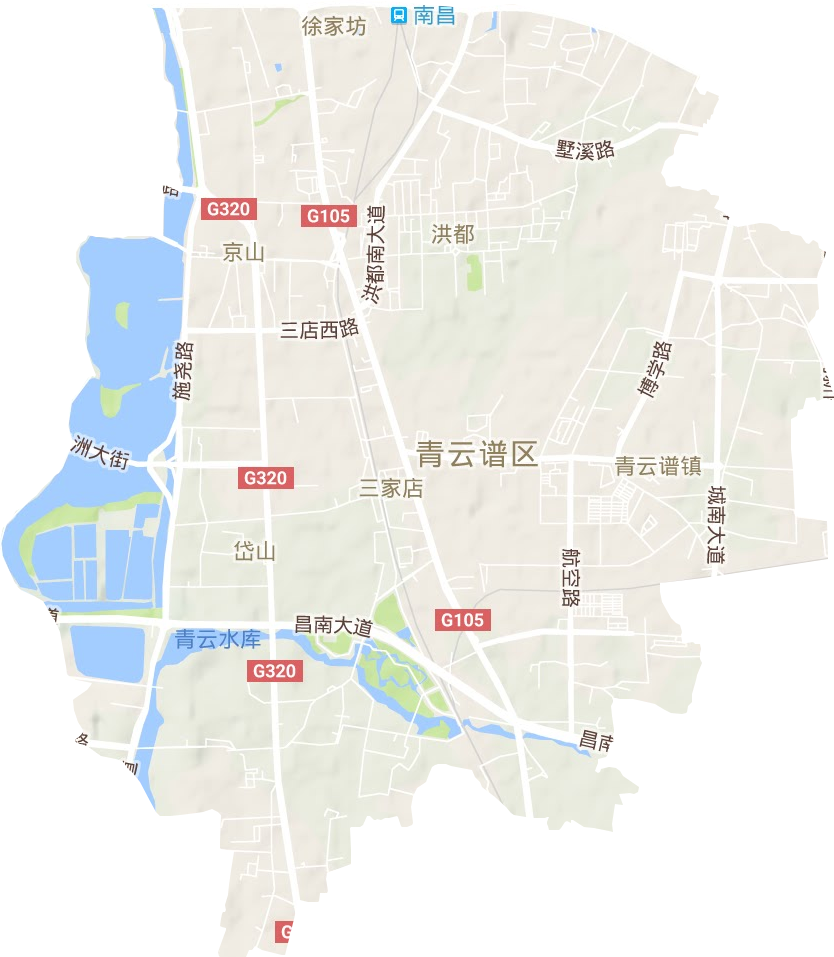 青云谱区地形地图