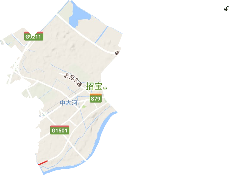 蛟川街道地形地图