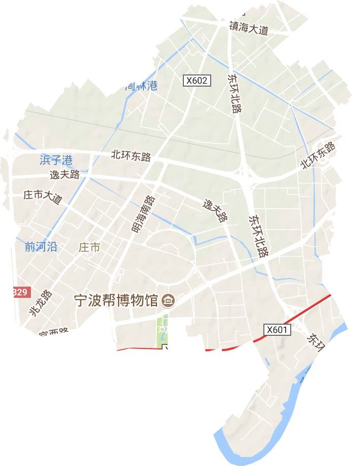 庄市街道地形地图