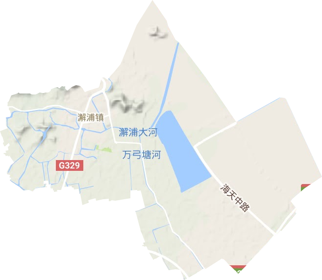 澥浦镇地形地图