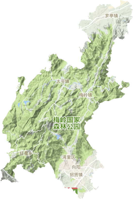 红谷滩区地形地图