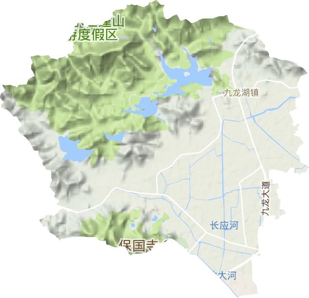 九龙湖镇地形地图