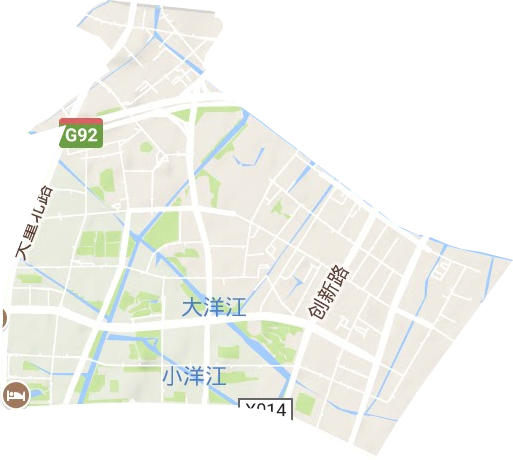 中河街道地形地图