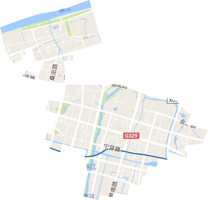 福明街道地形地图