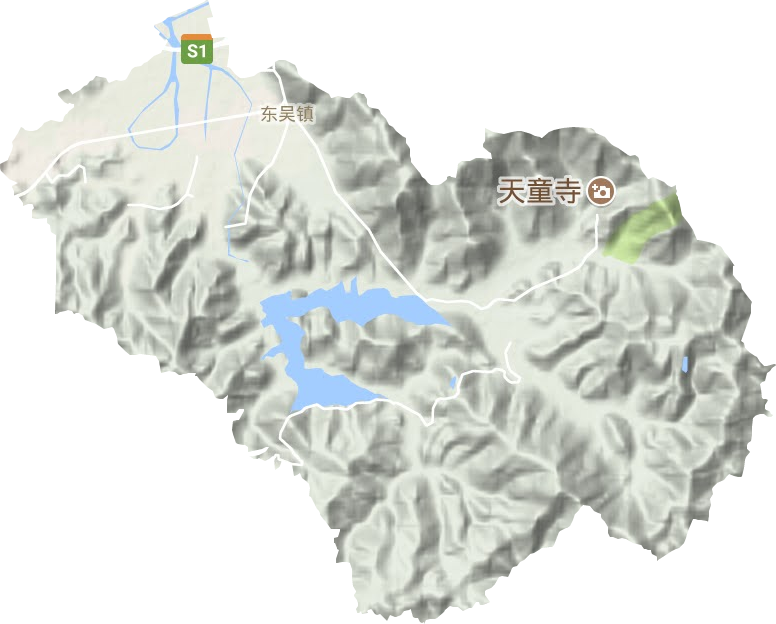 东吴镇地形地图