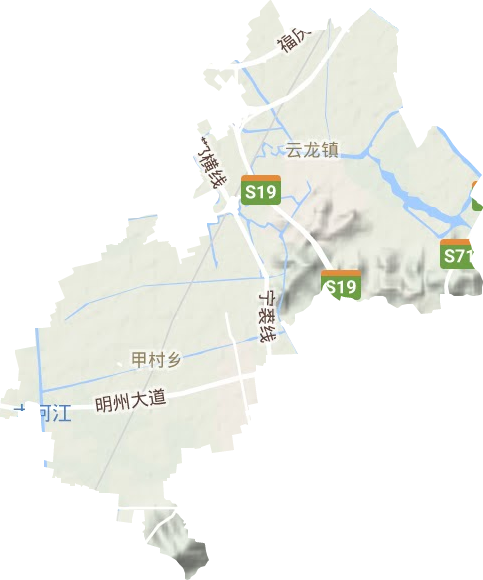 云龙镇地形地图