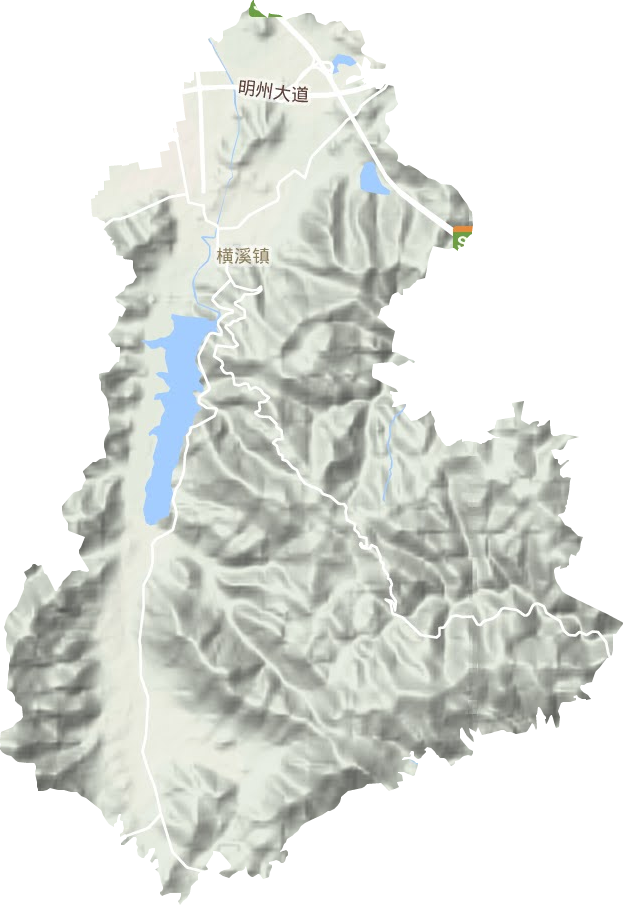 横溪镇地形地图