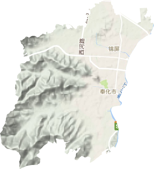 锦屏街道地形地图