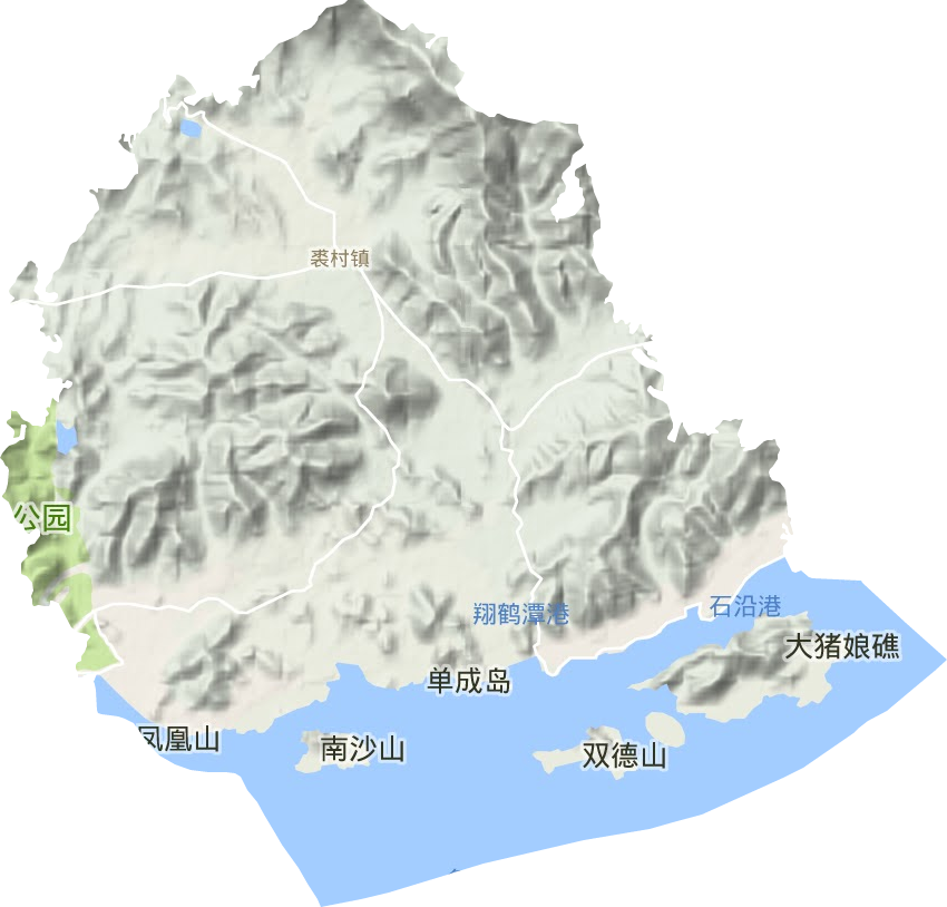 裘村镇地形地图