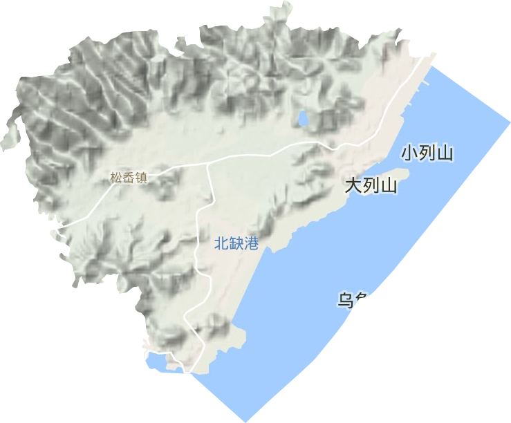 松岙镇地形地图