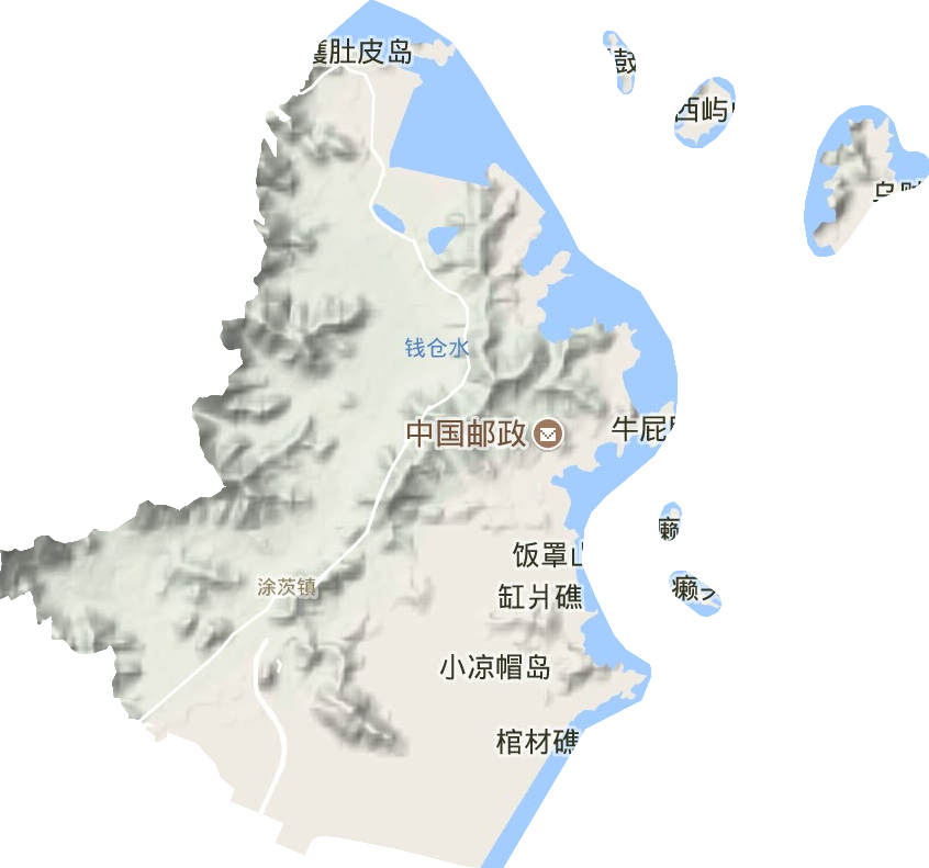 涂茨镇地形地图