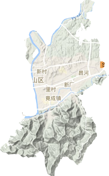 珠山区地形地图