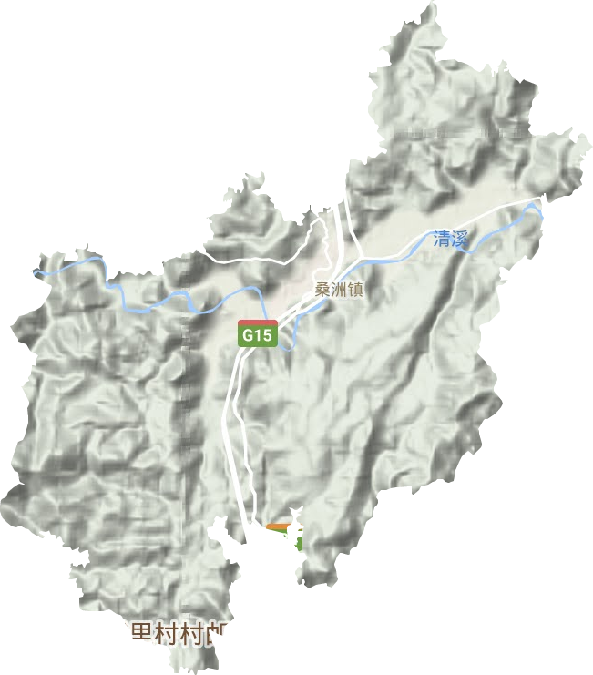 桑洲镇地形地图