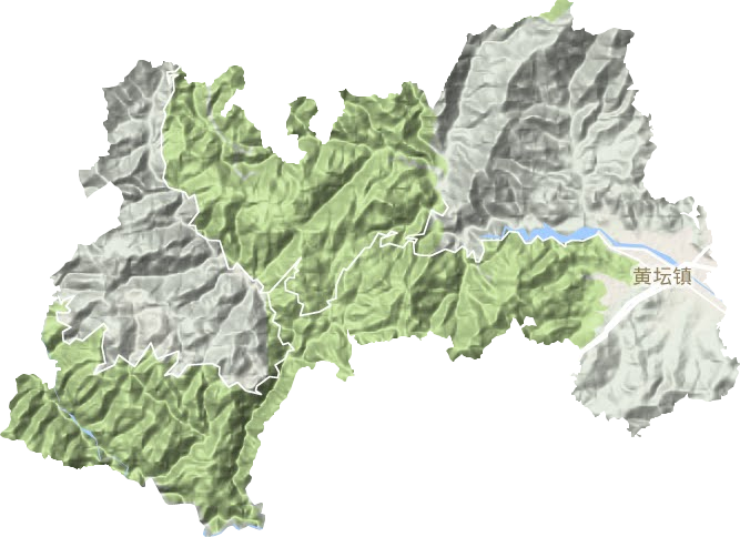 黄坛镇地形地图