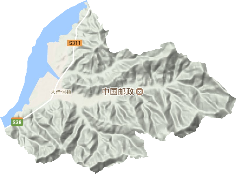 大佳何镇地形地图