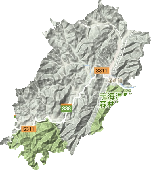 深甽镇地形地图
