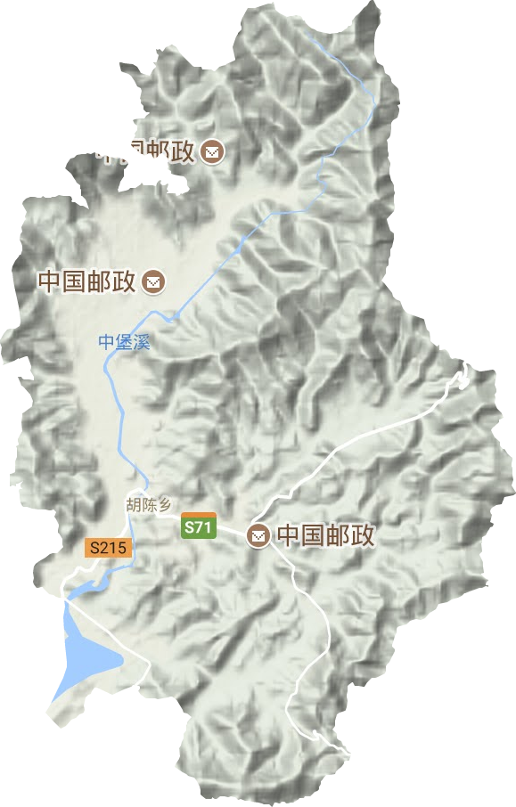 胡陈乡地形地图