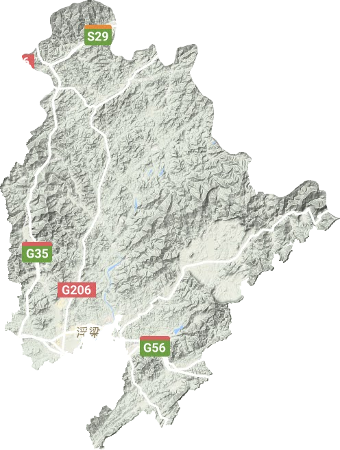 浮梁县地形地图