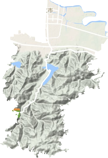 梨洲街道地形地图