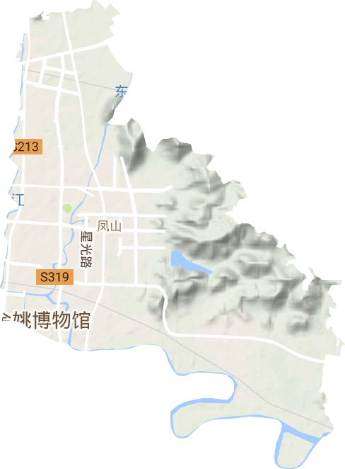 凤山街道地形地图