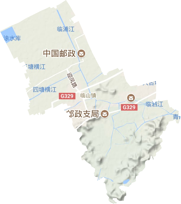 临山镇地形地图