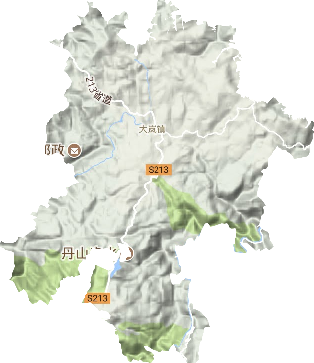 大岚镇地形地图