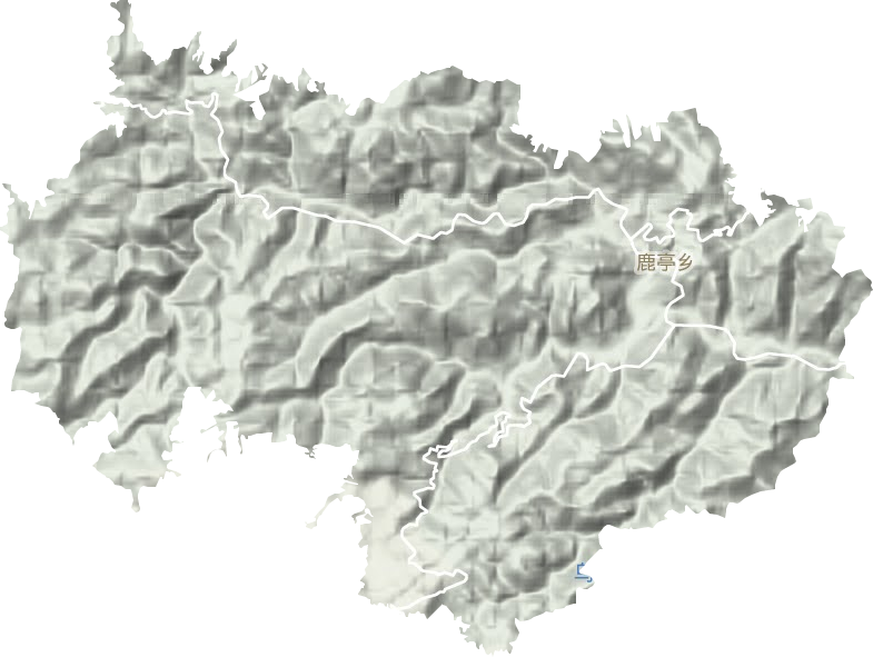 鹿亭乡地形地图