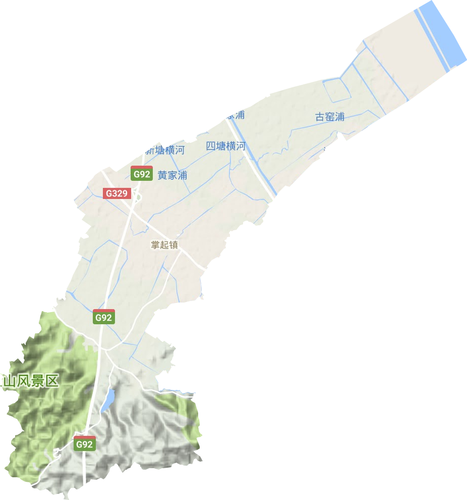 掌起镇地形地图