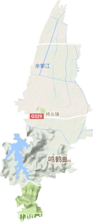 桥头镇地形地图