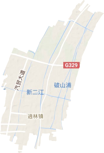 逍林镇地形地图