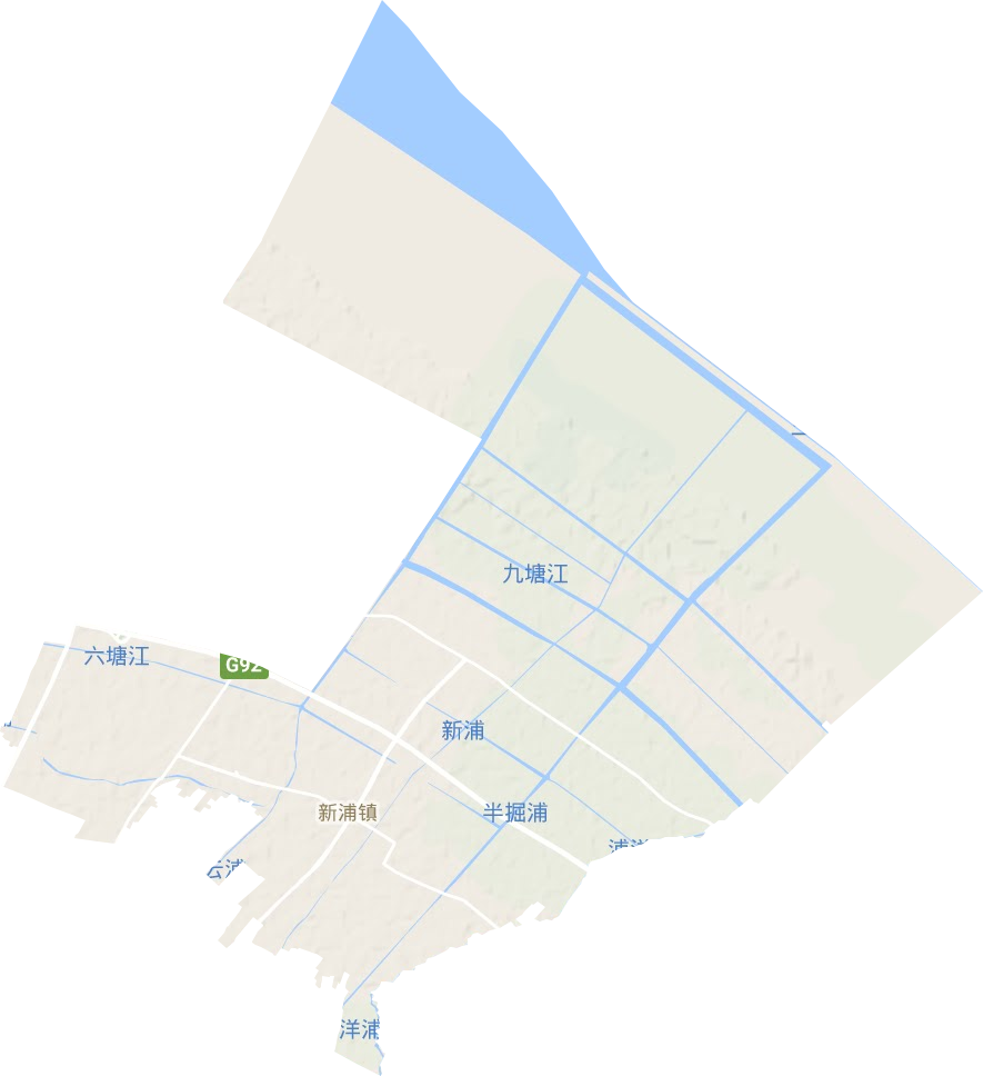 新浦镇地形地图