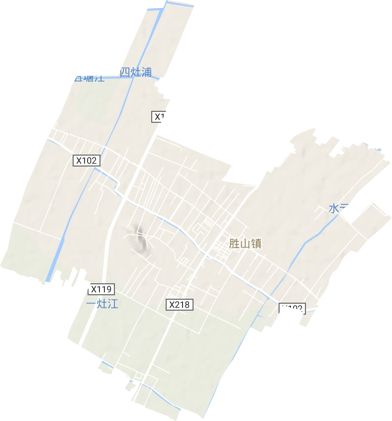 胜山镇地形地图
