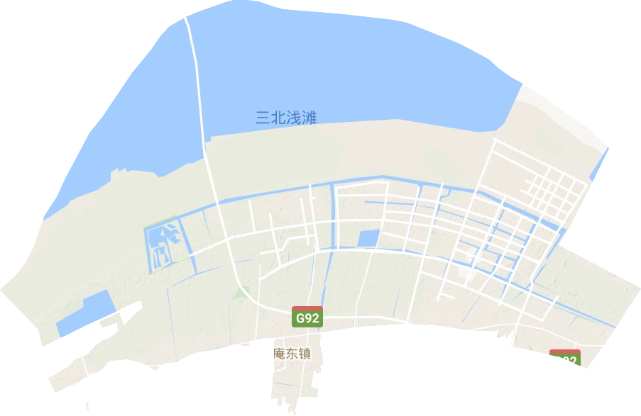 庵东镇地形地图