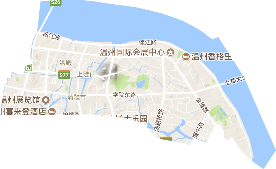 滨江街道地形地图