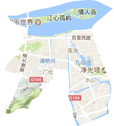 松台街道地形地图