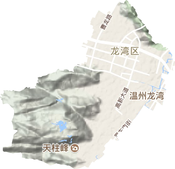 永中街道地形地图