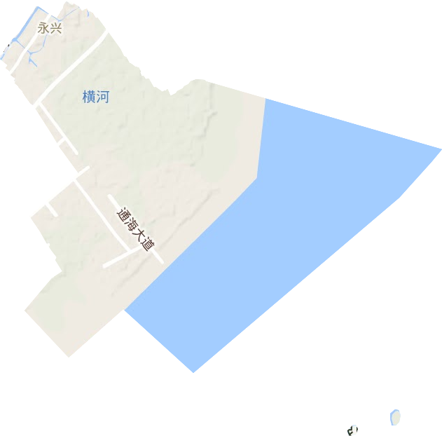永兴街道地形地图