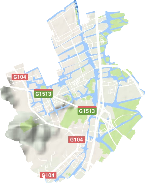 南白象街道地形地图