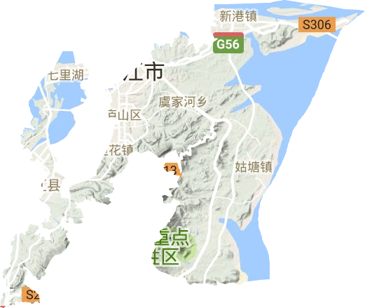 濂溪区地形地图