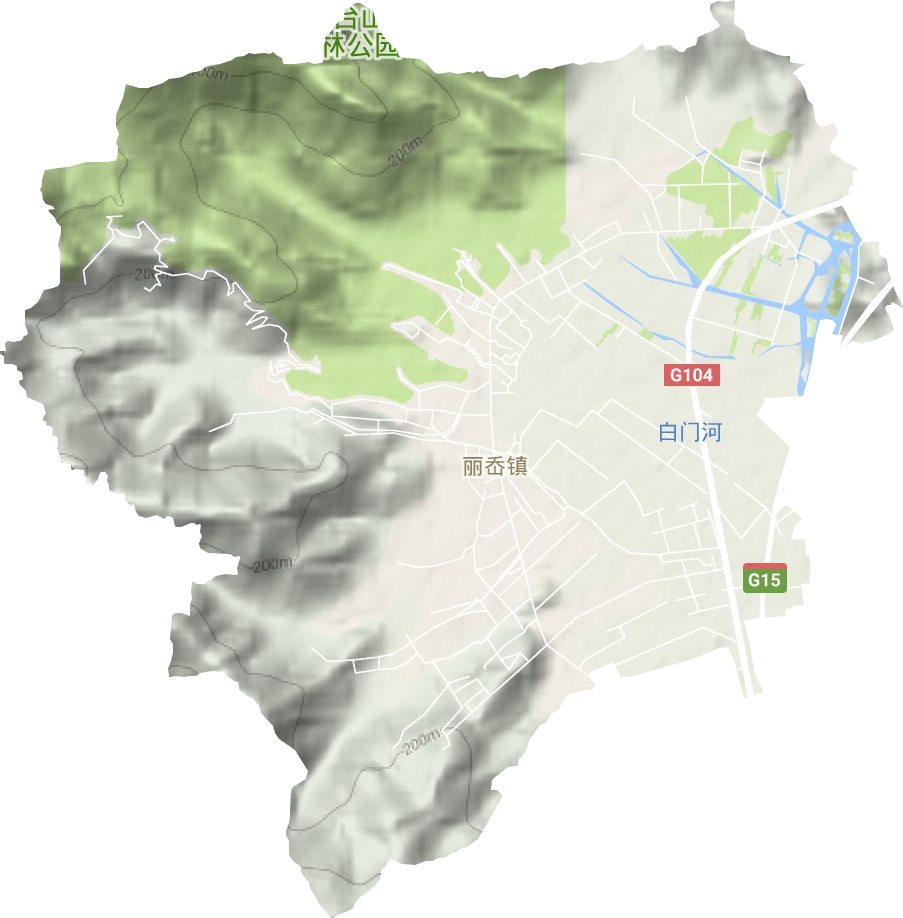 丽岙街道地形地图