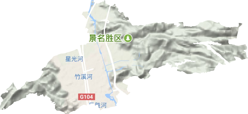 仙岩街道地形地图