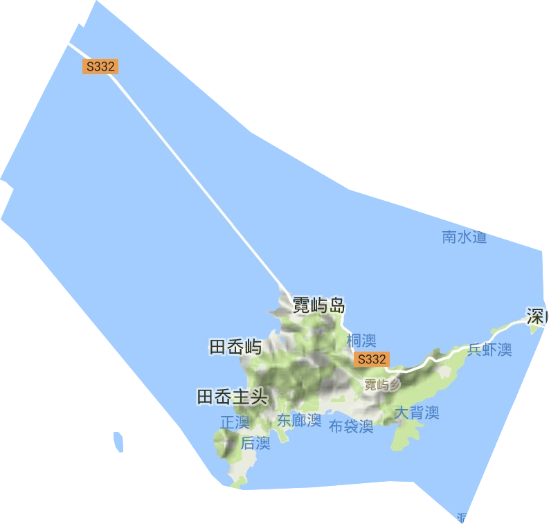 霓屿街道地形地图