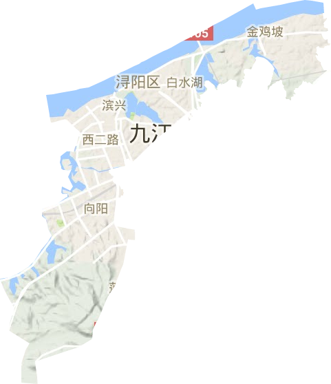 浔阳区地形地图