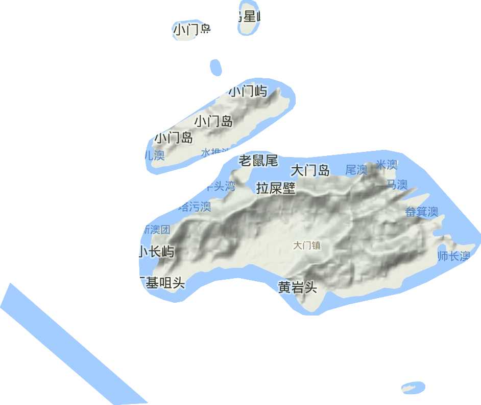 大门镇地形地图