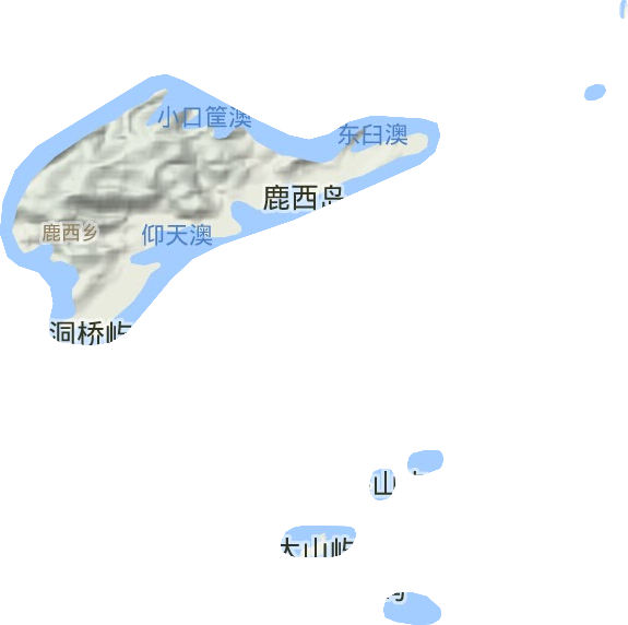 鹿西乡地形地图